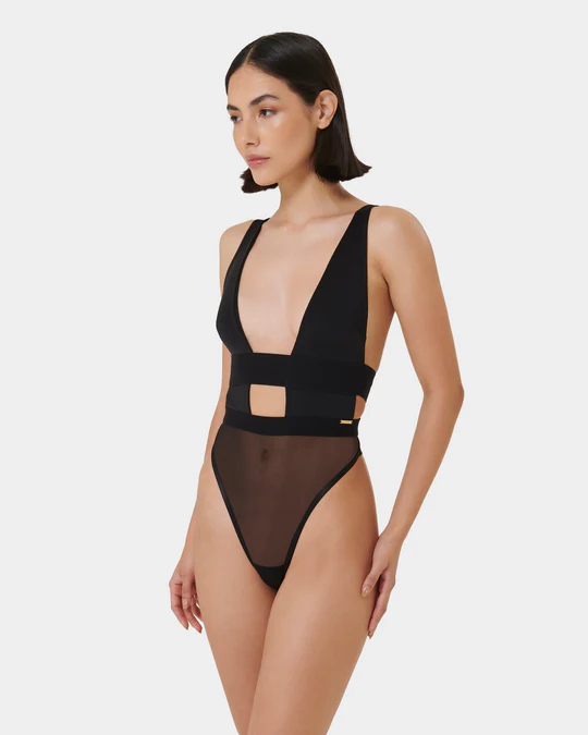 Topaz Strappy Sheer Bodysuit – view 1 of 3