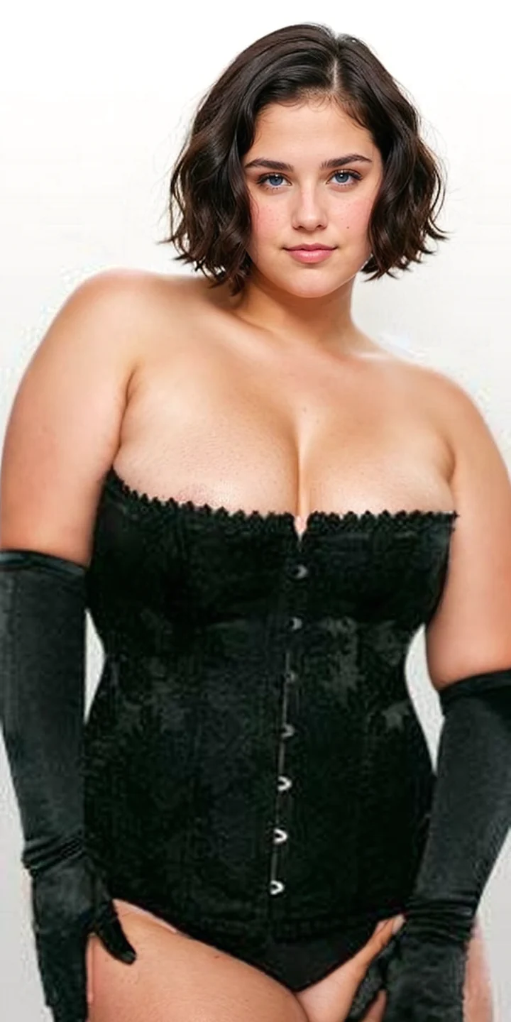 Plus Size Straples Brocade Corset